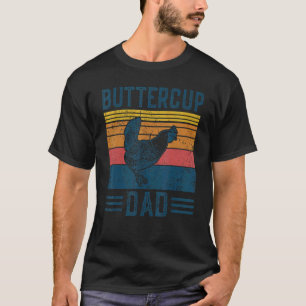 Mens Farming Breed   Vintage Buttercup Chicken Dad T-Shirt
