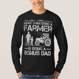 Mens Farming Tractor Retro Farmer Bonus Dad Fathe T-Shirt