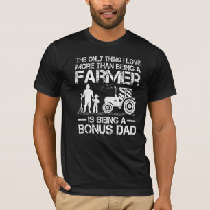 Mens Farming Tractor Retro Farmer Bonus Dad Fathe T-Shirt