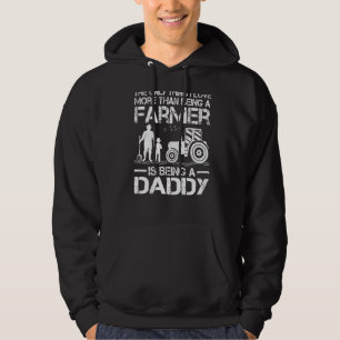 Mens Farming Tractor Retro Farmer Daddy Father's Hoodie