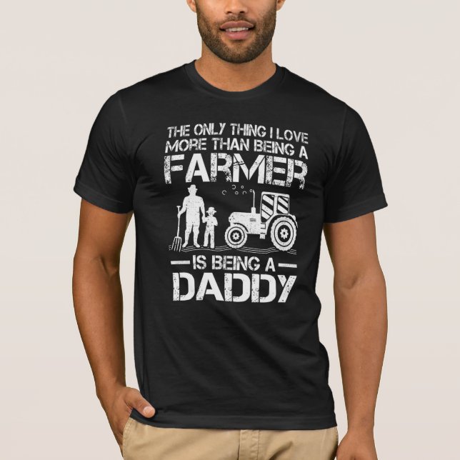 Mens  Farming Tractor Retro Farmer Daddy Father's  T-Shirt (Front)