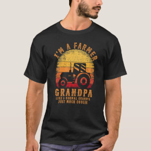 Mens Farming Tractor Vintage Retro Farmer Grandpa T-Shirt