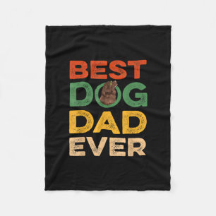 Mens Fars Day Best Newfoundland Dog Dad Ever Fleece Blanket