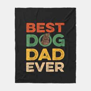 Mens Fars Day Best Newfoundland Dog Dad Ever Fleece Blanket