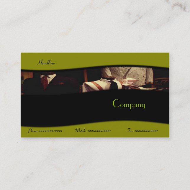 Men's Fashion Business Card (Front)