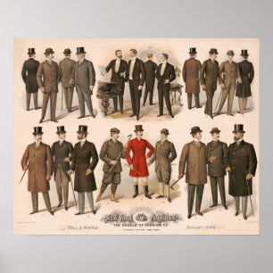 Men's fashion fall and winter 1895 poster