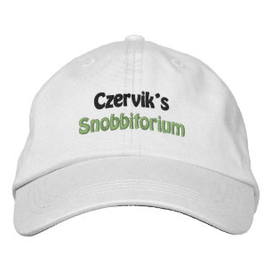 Mens Fashion Funny Novelty Czervik's Snobbitorium Embroidered Hat