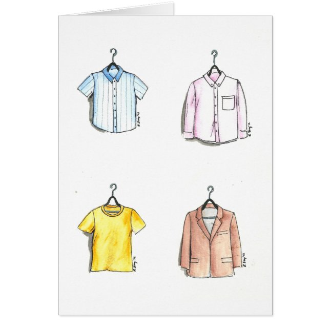 Men's Fashion Menswear Shirt Tie Jacket Cards (Front)