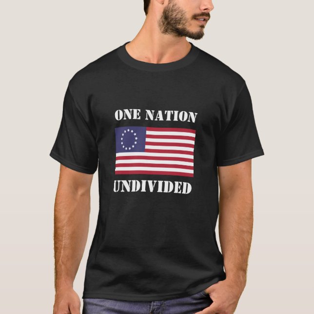 Mens Fashion Novelty ONE NATION UNDIVIDED T-Shirt (Front)