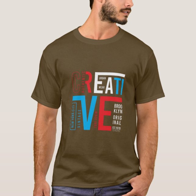 Men's fashionable brooklyn 1989 graphic t-shirt (Front)