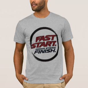 Men's Fast Start Strong Finish Athletic Racing T-S T-Shirt