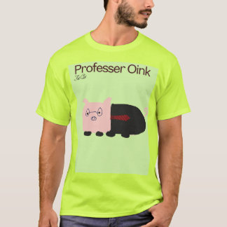 mens fat cat professer pig shirt. T-Shirt