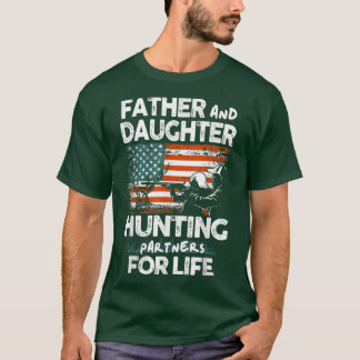 Mens Father and Daughter Hunting Partners For Life T-Shirt