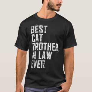 Mens Father Day Best Cat Brother In Law Ever Vint T-Shirt