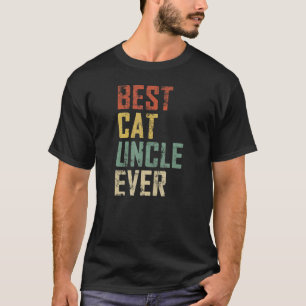 Mens  Father Day Best Cat Uncle Ever Vintage 1 T-Shirt