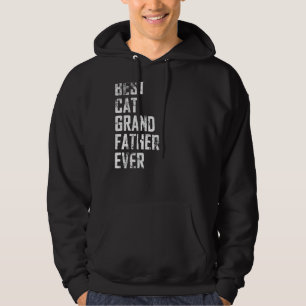 Mens Father Day Vintage Best Cat Grandfather Eve Hoodie