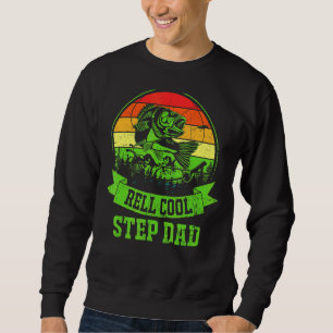 Mens Father Day Vintage Fishing Reel Cool Step Da Sweatshirt