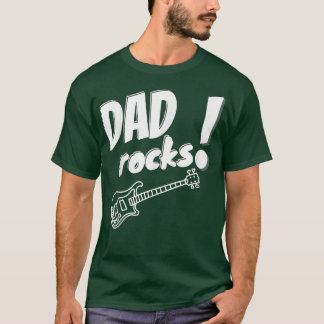Mens Father Father's Day Dad Bass Guitar Rock Musi T-Shirt