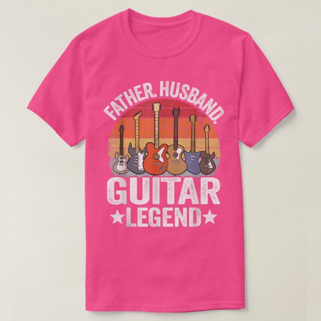 Mens Father Husband Guitar Legend Guitar Dad Guita T-Shirt (Design Front)