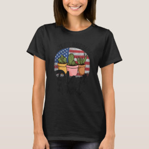 Mens Father Husband Plant Dad American Flag Garden T-Shirt
