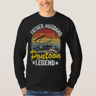 Mens Father Husband Pontoon Legend Boat Dad Pontoo T-Shirt