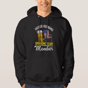 Mens Father Husband Usa Drinking Team Member 4th O Hoodie