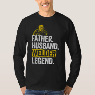 Mens Father Husband Welder Legend Metal Worker Vin T-Shirt