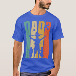 Mens Father of 3Dad 3 Fathers day T-Shirt