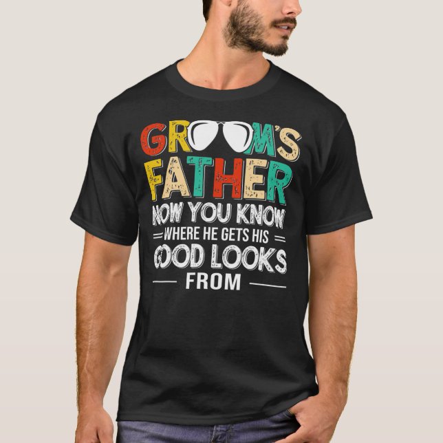 Mens Father of the Groom Dad Wedding Costume T-Shirt (Front)