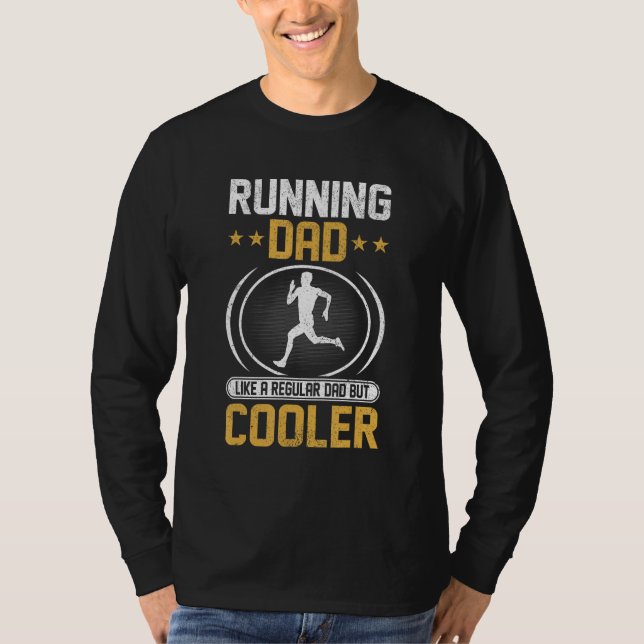 Mens Father Runner  Running Dad Like a Regular Dad T-Shirt (Front)