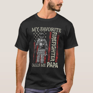 Mens Father s Day My Favourite Firefighter Calls M T-Shirt