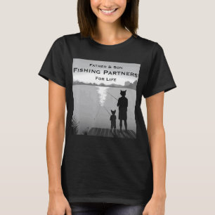 Mens Father Son Fishing Partners For Life T-Shirt