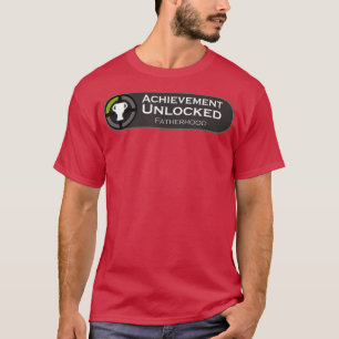 Mens Fatherhood Achievement Unlocked Fathers Day G T-Shirt