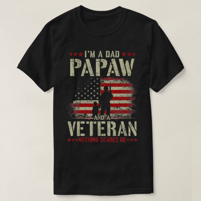 Mens Father's Day  4th of July  I'm a Dad Papaw an T-Shirt (Design Front)