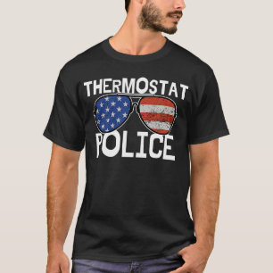 Mens Father's Day American Dad Thermostat Police T-Shirt