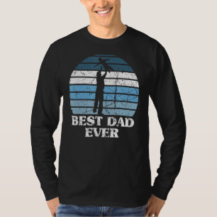 Mens Father's Day Best Dad Ever Retro Sunset Fathe T-Shirt