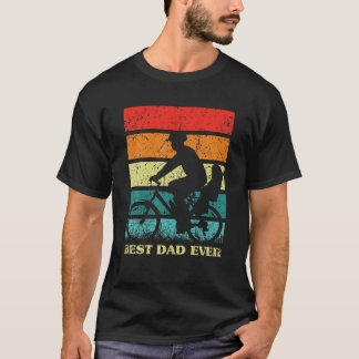 Mens Father's Day Best Dad Ever Retro Sunset Fathe T-Shirt