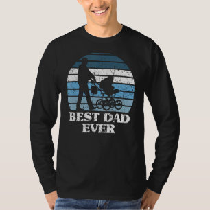 Mens Father's Day Best Dad Ever Retro Sunset Fathe T-Shirt