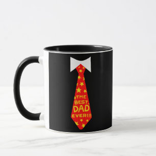 Mens Fathers Day Best Dad Ever Tie Funny Novelty Mug