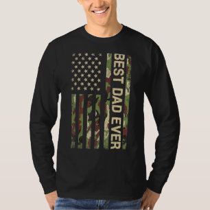Mens Father's Day Best Dad Ever With Us American F T-Shirt
