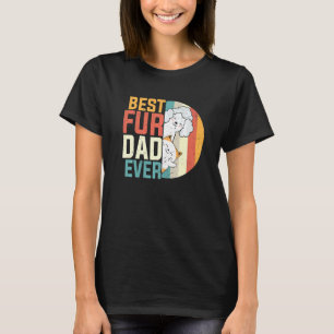 Mens Father's Day Best Fur Dad Ever Dog Cat Kitten T-Shirt
