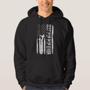 Mens Father's Day Best Pop Pop Ever With Us Americ Hoodie