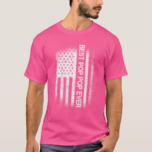 Mens Father's Day Best Pop Pop Ever With Us Americ T-Shirt