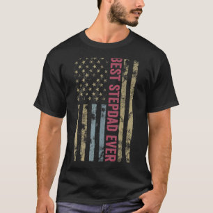 Mens Father's Day Best Stepdad Ever Men With Us Am T-Shirt