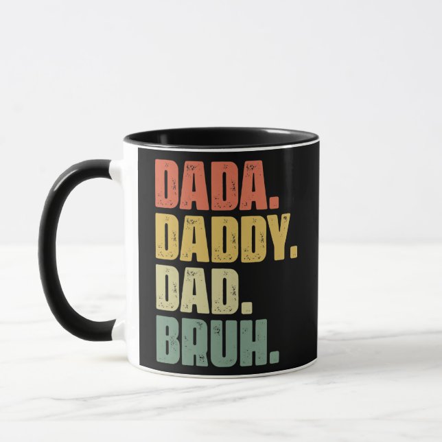 Mens Father's Day Dada Daddy Dad Bruh  Mug (Left)