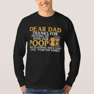 Mens Father's Day Dear Dad Pet Dog Cat Puppy T-Shirt