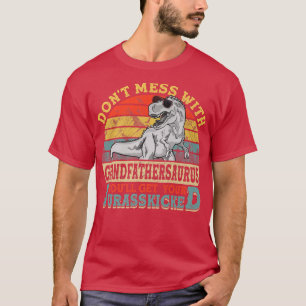 Mens Father's Day Family Matching Grandfather Dino T-Shirt