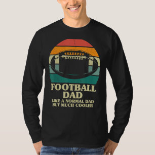 Mens Father's Day Football Dad Retro Sunset Father T-Shirt