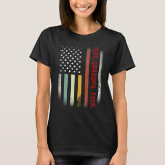 Mens Fathers Day  For Papa  Best Grandpa Ever Us F T-Shirt