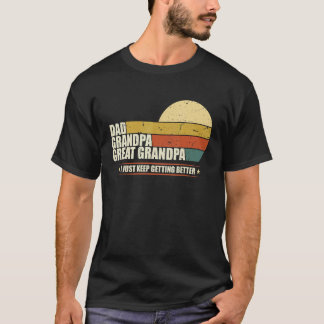 Mens Fathers Day from Grandkids Dad Grandpa Great  T-Shirt